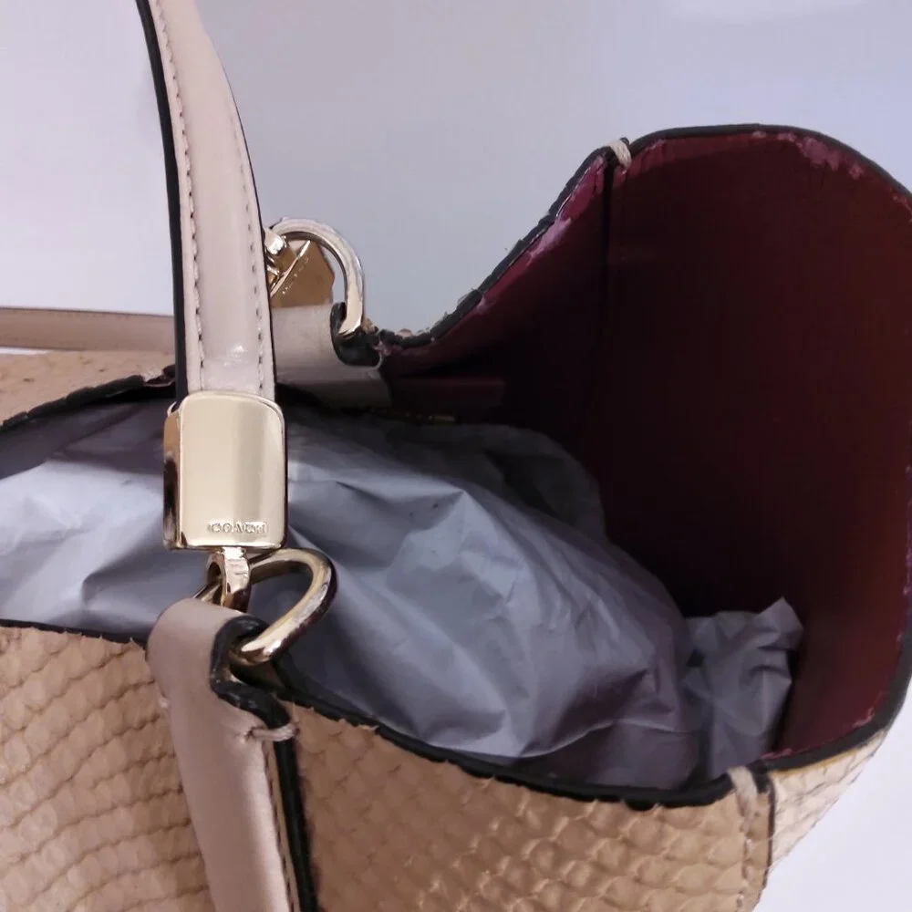 Snakeskin Print Coach Bag - Picture 10 of 16